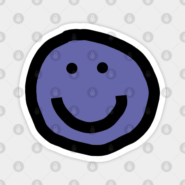 Very Peri Periwinkle Minimal Happy Smiley Face Color of the Year 2022 Magnet by ellenhenryart