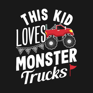 Monster Truck Gift Kids Boys Girls T-Shirt