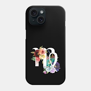 Virgo Horoscope Zodiac Rainbow Flowers Design Phone Case