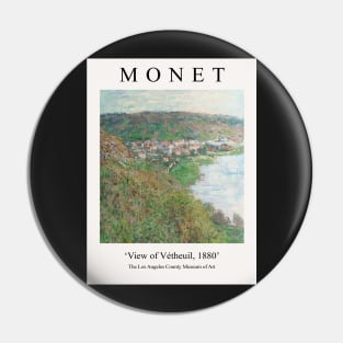 Claude Monet View of Vétheuil 1880 Exhibition Painting Pin