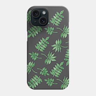 Floral Watercolor pattern.Green Phone Case