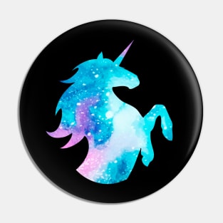 Rearing Galaxy Unicorn Pin