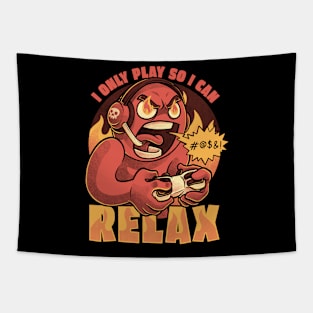 Video Game Relax Player - Fun Fire Nerd Gift Tapestry