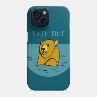 Bear bath time Phone Case