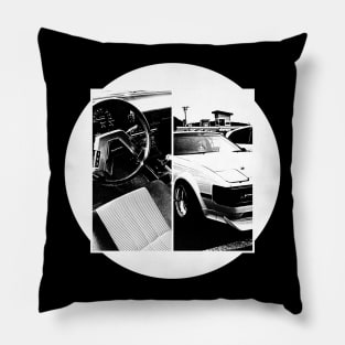 TOYOTA CELICA 2800GT A60 Black 'N White 5 (Black Version) Pillow