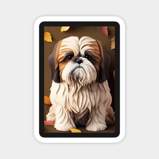 Super Cute Shih Tzu Portrait Magnet