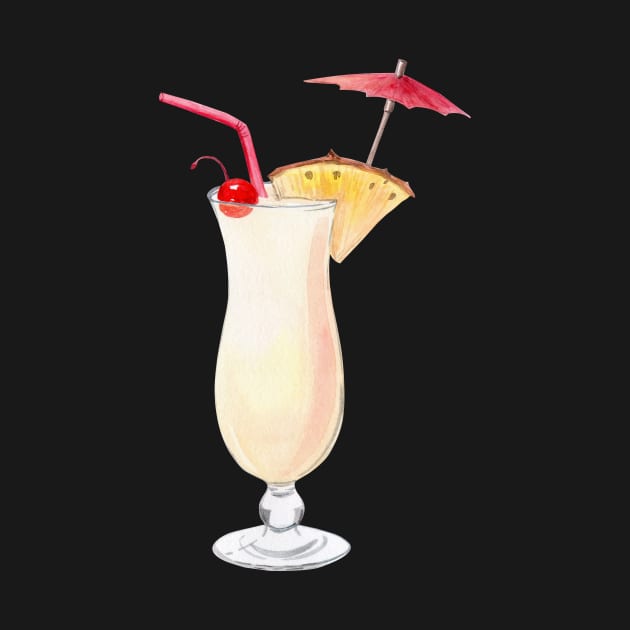 Pina colada cocktail by DreamLoudArt