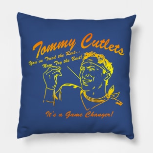 tommy cutlets / tommy devito yelow and gold color Pillow