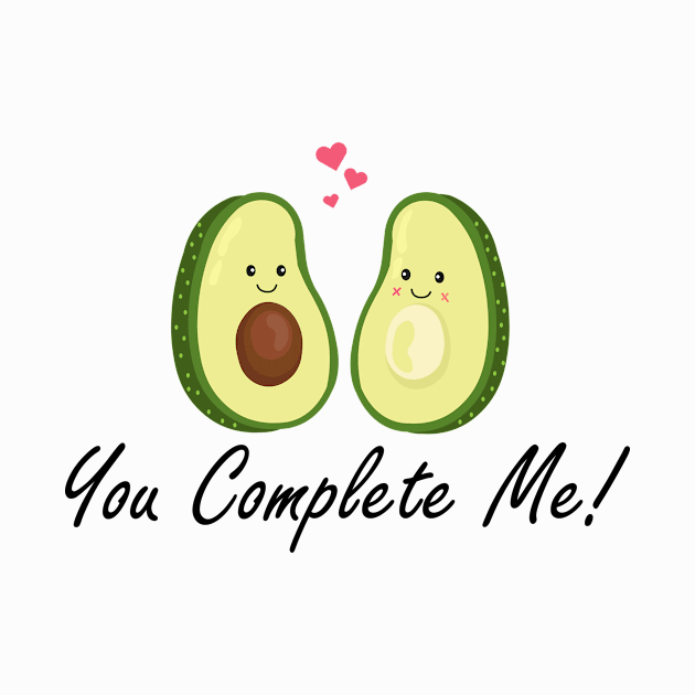 You Complete Me Avocado by ZandaLand Creations