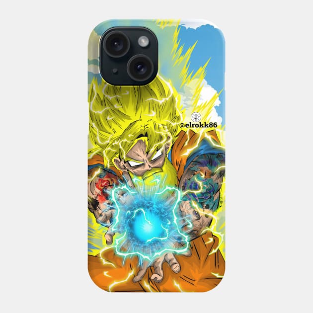 The Bearded And Tattooed Saiyan Phone Case by Elrokk86