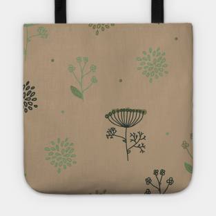 Elegance Seamless pattern with flowers, vector floral illustration in vintage style Tote