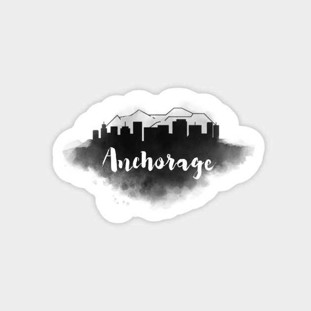 Anchorage watercolor Magnet by kursatunsal
