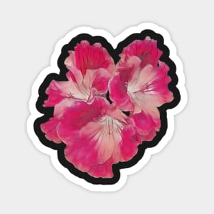 Watercolour flowers in pink and white Magnet