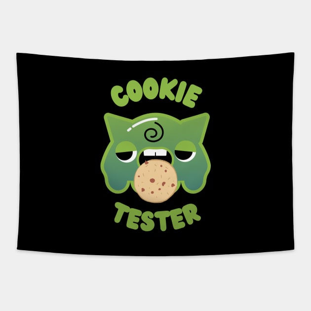 Cute Cookie Tester Monster Tapestry by tramasdesign