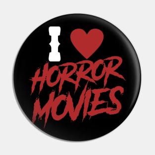 I Heart Horror Movies Pin