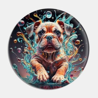 Bull Terrier Artwork: Bold Elegance and Playful Spirit in Artistic Splendor Pin