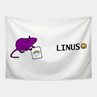 Linus and Purple Rat Essential Worker Rainbow Tapestry