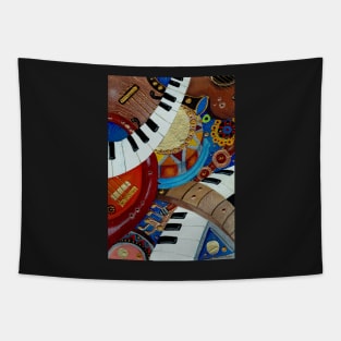 Musical Instrument Collage Tapestry