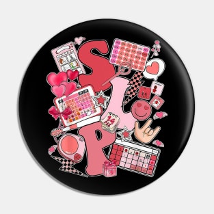 Slp Valentine_s Day, Speech Language Pathologist Valentine Pin