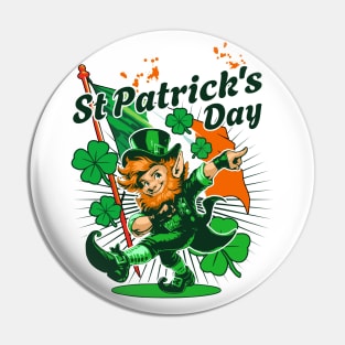 Dancing Irish Leprechaun Pin