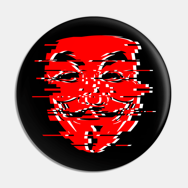 Anon Glitch Red Pin by Starquake