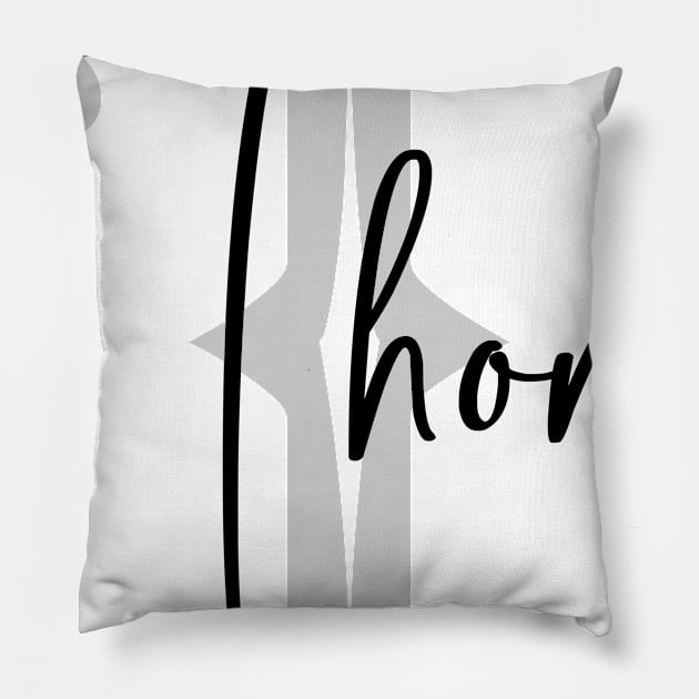 Thom Second Name, Thom Family Name, Thom Middle Name Pillow by Huosani