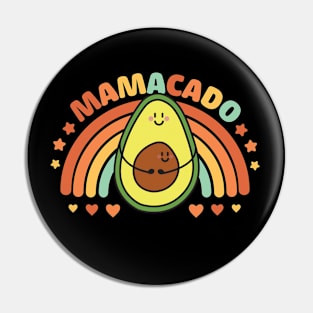 Mamacado Avocado Rainbow Pin