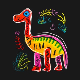 Crayon Dinosaur #5 T-Shirt