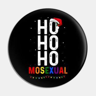 Ho Ho Ho Mosexual Gay Santa LGBT Pun Gay Pride Christmas Pin