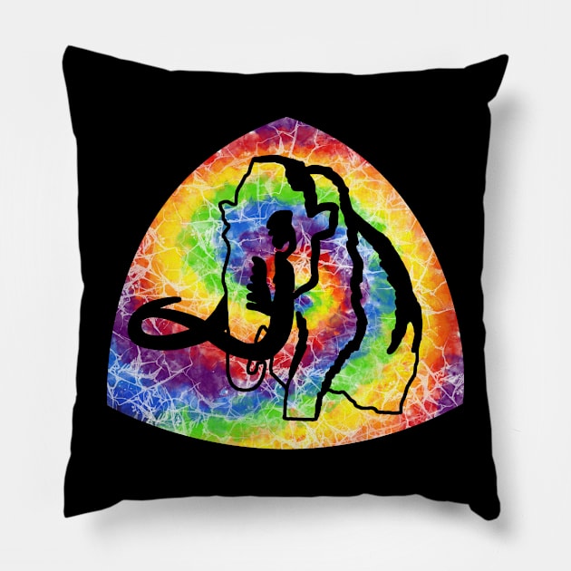 Ice Age Trail National Scenic Trail long distance hiking trail tie dye Pillow by Deedy Studio