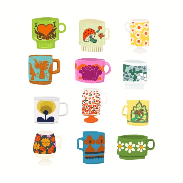 70s mugs by jenblove