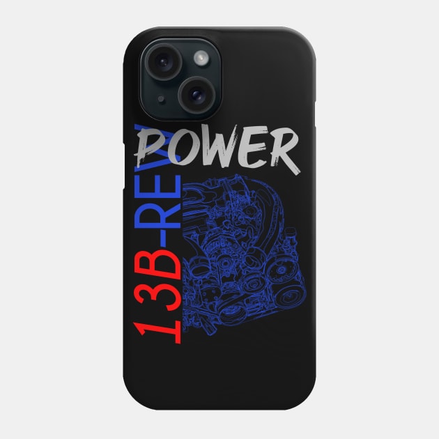 13B-REW RX7 Engine Phone Case by gaplexio