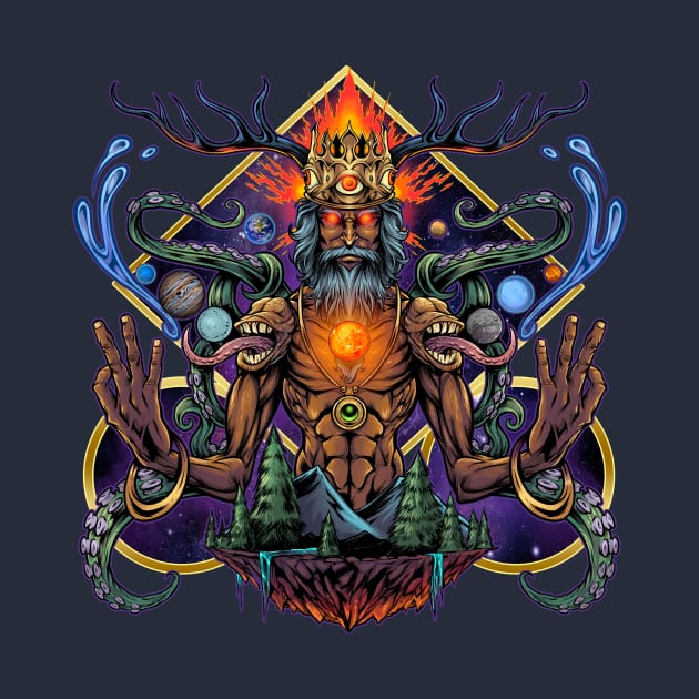 Psychedelic Meditating Mystic by FlylandDesigns