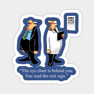 Funny Spectickles Optician Eye Test Humor Magnet