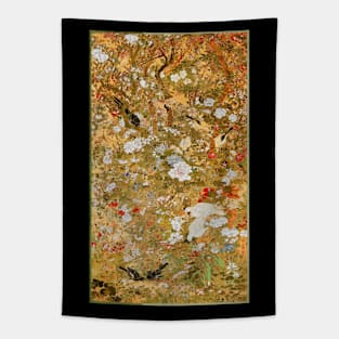 Birds, Insects, Flowers by Ueno Setsugaku 19th Century Japan Tapestry