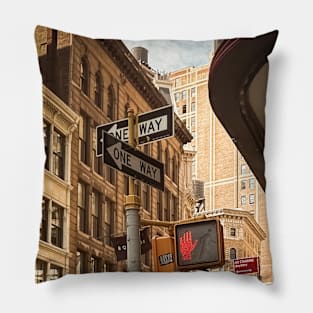 Manhattan Street Signs New York City Pillow