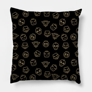 Funny Mohawk skulls Pillow