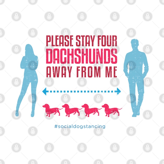 Dachshund Social Distancing Guide by Rumble Dog Tees