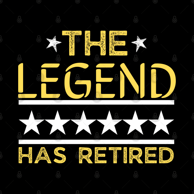 The legend has retired, retirement gift tees by JustBeSatisfied