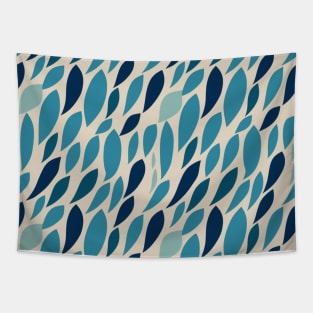 Abstract blue fish, a touch of color and movement Tapestry