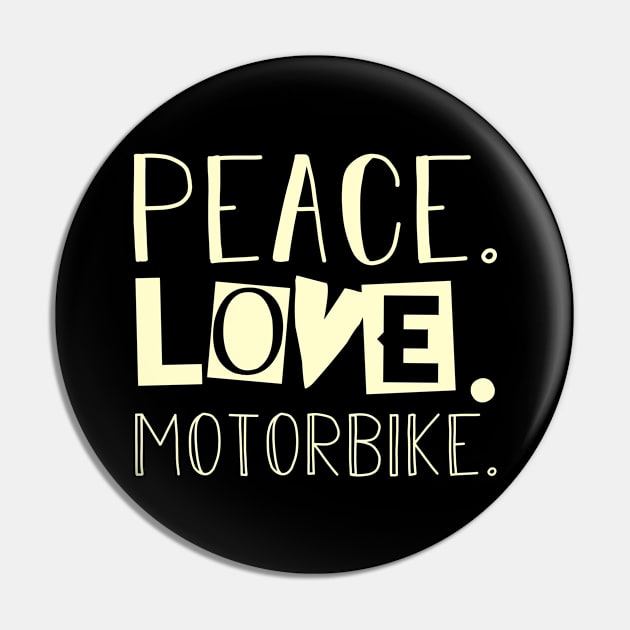 Peace love motorbike. Mom gift . Perfect present for mother dad friend him or her Pin by SerenityByAlex