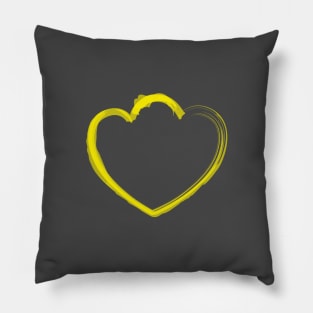 Mutant Heart Yellow Pillow