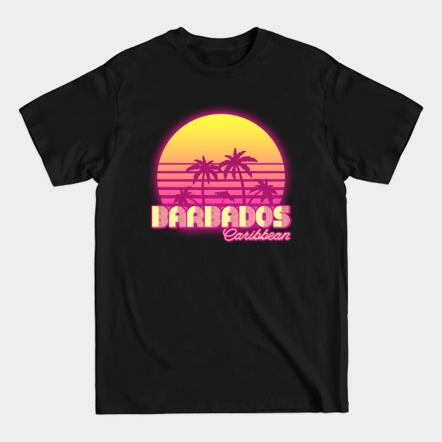 Discover Barbados Caribbean retro wave - Barbados - T-Shirt