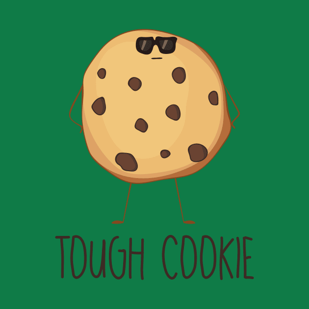 Tough Cookie Cool Funny Cookie in Sunglasses Design by Dreamy Panda Designs