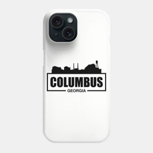 Columbus Georgia Downtown City Skyline Riverwalk Silhouette Phone Case