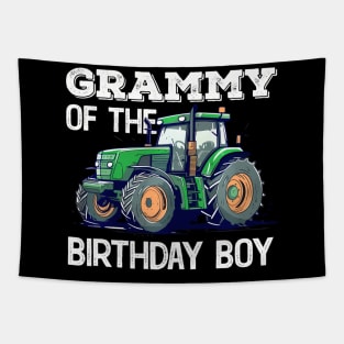 Grammy Of The Birthday Boy Trucks Tractors Farm Bday Kids Tapestry