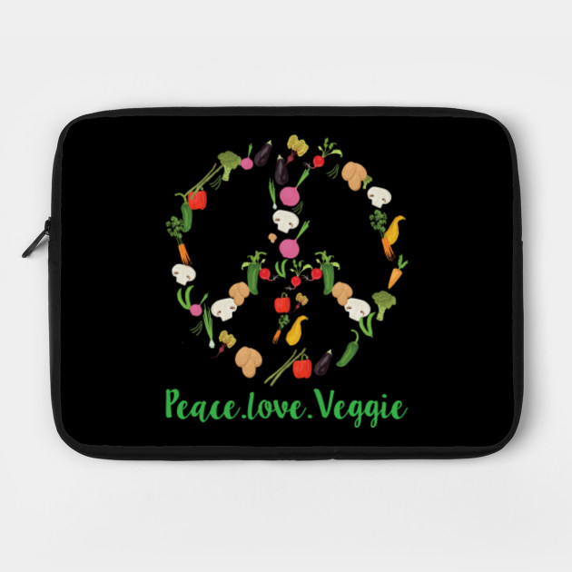Peace Love Veggie Vegan Shirt Plant Based Vegetarian Tee
