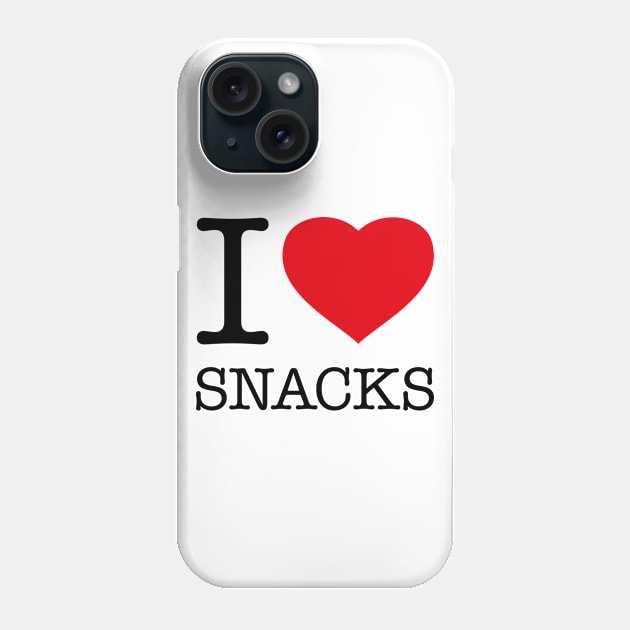 I LOVE SNACKS Phone Case by eyesblau