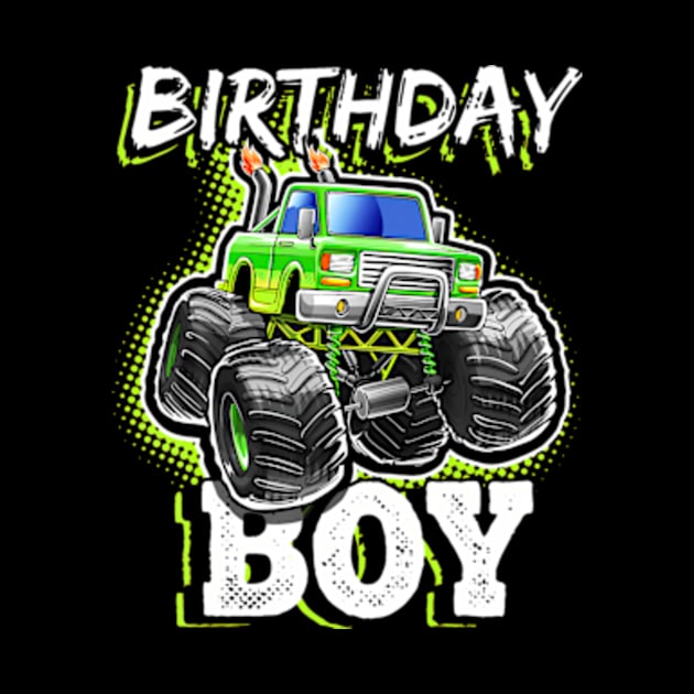 Birthday Boy Monster Truck Birthday Party For Boys Kids by Sort of Vintage