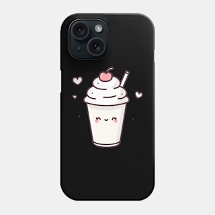 Kawaii Vanilla Milkshake with Hearts | Milkshake Brings All the Boys | Kawaii Food Phone Case